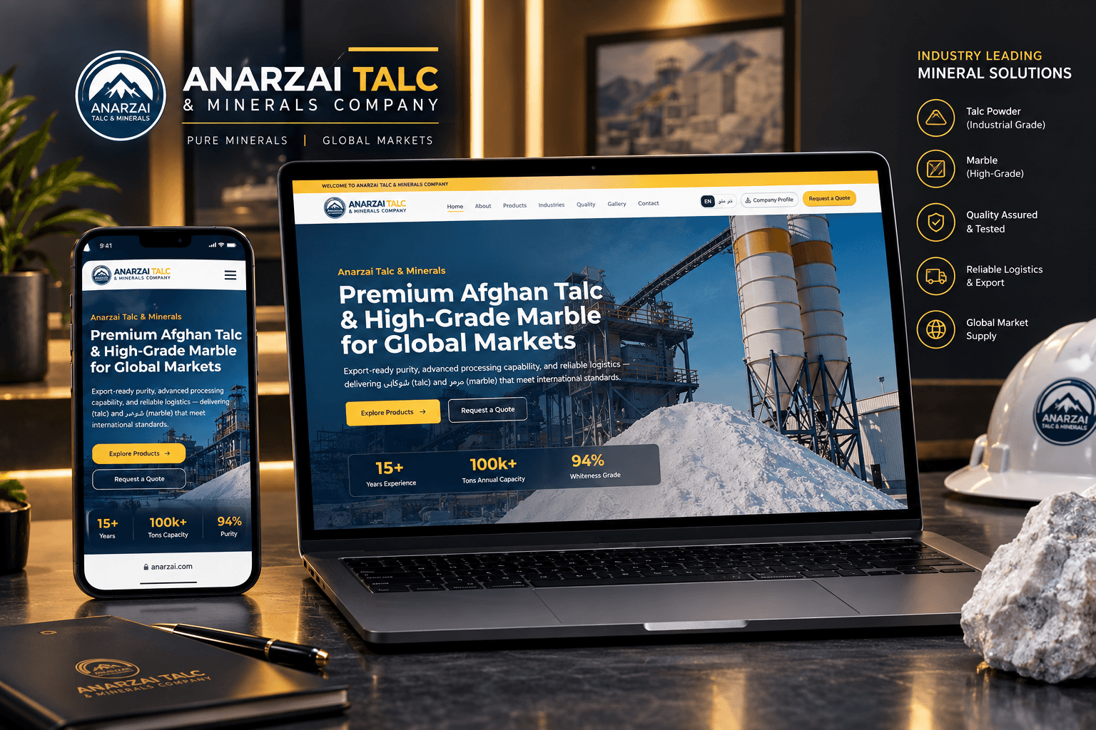 Anarzai Talc & Minerals - Global Industrial Supplier Platform
